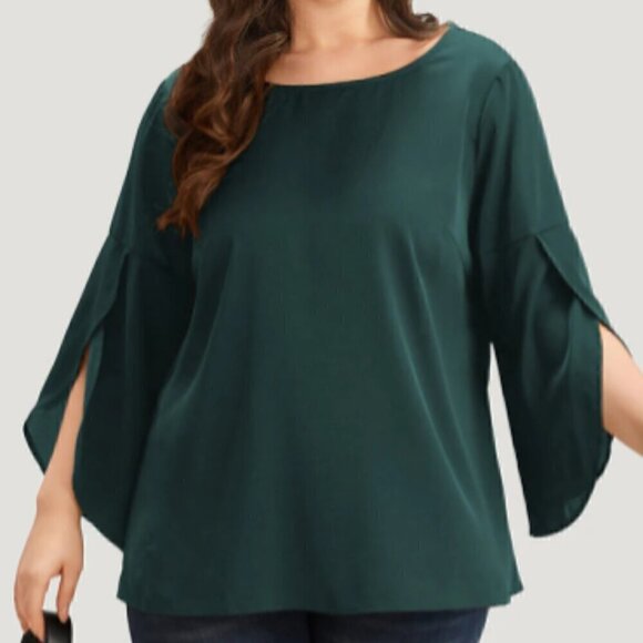 BloomCnic - Black Flutter Sleeve  Blouse - Sz 22/24 - Picture 1 of 1